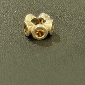 Pandora Silver Charm with Yellow Topaz